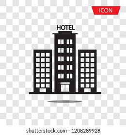 Hotel icon vector isolated on whitebackground