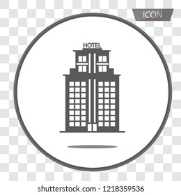Hotel icon vector isolated on whitebackground