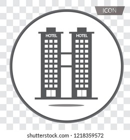 Hotel icon vector isolated on whitebackground