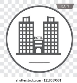 Hotel icon vector isolated on whitebackground