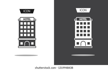 Hotel Icon vector isolated on white background.