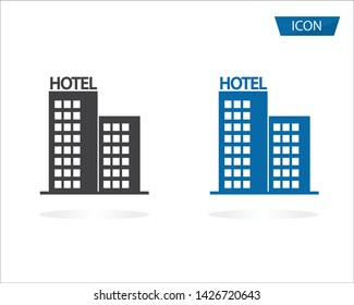 Hotel Icon vector isolated on white background.