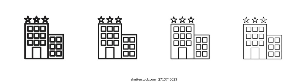 ícone do hotel. Pictogramas isolados por vetor.