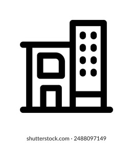 hotel icon. vector line icon for your website, mobile, presentation, and logo design.