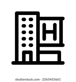 hotel icon. vector line icon for your website, mobile, presentation, and logo design.