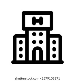 hotel icon. vector line icon for your website, mobile, presentation, and logo design.