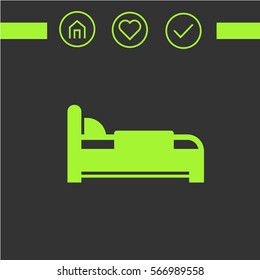 Hotel icon vector.bed logo design.graphic image.simple icon for web