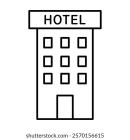 hotel icon Vector logo set flat