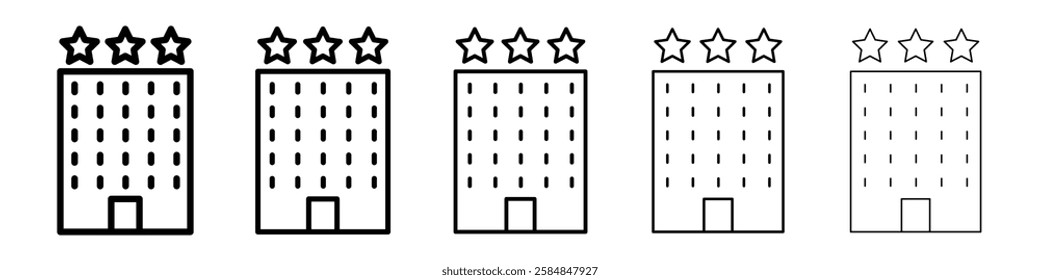 Hotel icon Vector logo sign