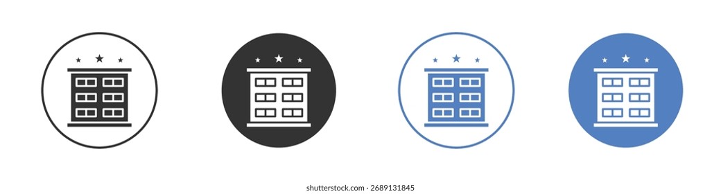 Symbol des Hotels, Vektor. Illustration der Logo-Vorlage