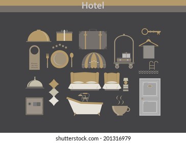Hotel icon vector luxury 