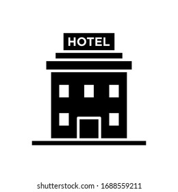Hotel icon vector on white background