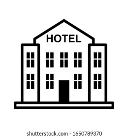 Hotel icon vector sign and symbol on trendy design