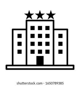 Hotel icon vector sign and symbol on trendy design