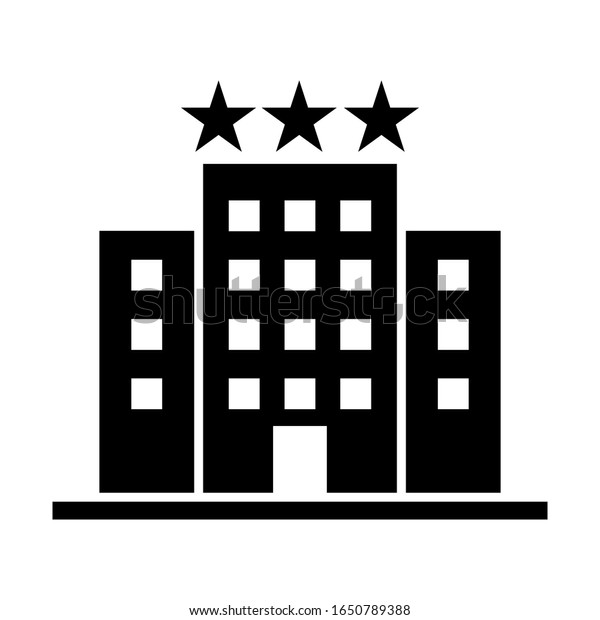 Hotel icon\
vector sign and symbol on trendy\
design