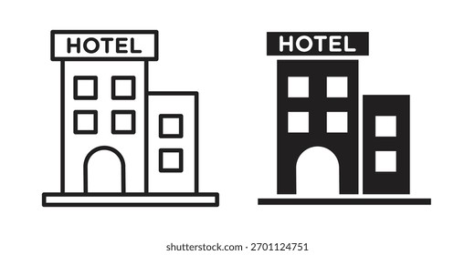 vetor de ícone de hotel, Símbolo, ilustrações de logotipo