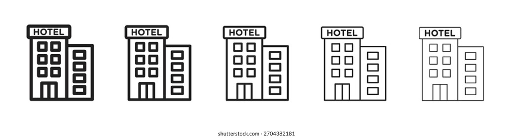 vetor de ícone de hotel, Símbolo, ilustrações de logotipo