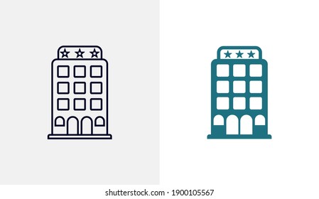 Hotel icon vector template, Travel design icon concepts, Creative design