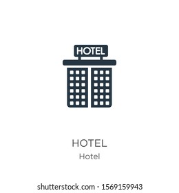 Hotel icon vector. Trendy flat hotel icon from hotel collection isolated on white background. Vector illustration can be used for web and mobile graphic design, logo, eps10