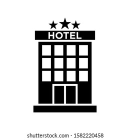 Hotel icon vector in trendy flat style