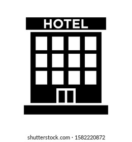 Hotel icon vector in trendy flat style