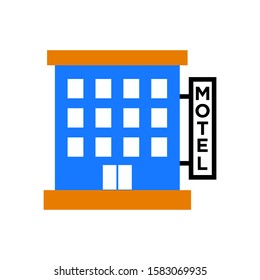 Hotel icon vector in trendy style
