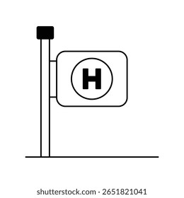 hotel icon with white background vector stock illustration