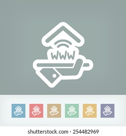 Hotel icon. Wi-fi service.