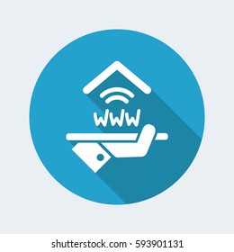 Hotel icon. Wi-fi service.