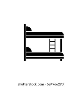 Hotel icon.bunk bed icon,hostel icon