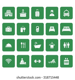 Hotel icons. Accommodation icon. Vector Illustration. EPS10