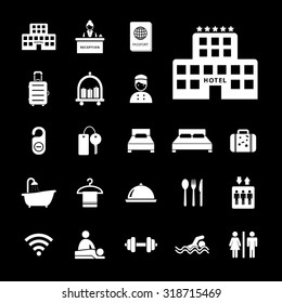 Hotel Icons. Accommodation Icon. Vector Illustration. EPS10