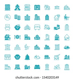 hotel icons. Editable 49 hotel icons. Included icons such as Building, Island, Apartment, Bed, House, Dinner, Sleeping, Office building, Apartments. hotel trendy icons for web.