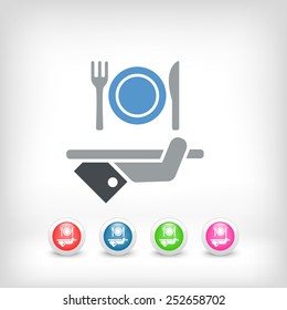 Hotel icons. Food.