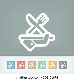 Hotel icons. Food.