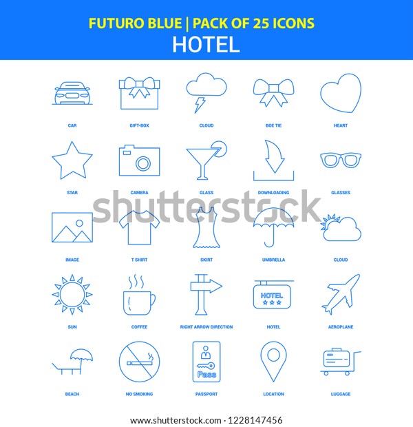 Hotel Icons - Futuro\
Blue 25 Icon pack