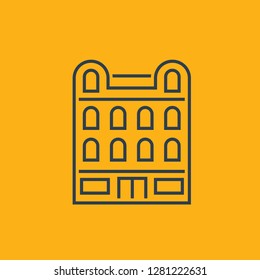 Hotel Icons Line Vector Graphic Template Simple Modern