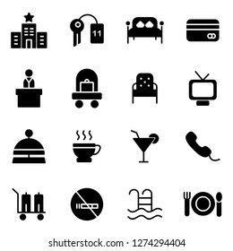 Hotel Icons Pack Isolated Hotel Symbols Stock Vector (Royalty Free ...