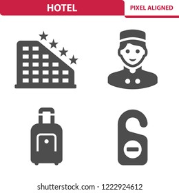 Hotel Icons. Professional, pixel perfect icons, EPS 10 format.