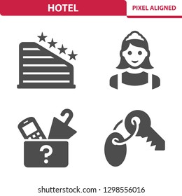 Hotel Icons. Professional, pixel perfect icons, EPS 10 format.