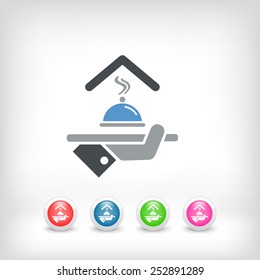 Hotel icons. Restaurant service.