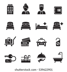 Hotel icons set 1.
