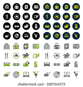 Hotel icons set