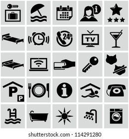 Hotel icons set