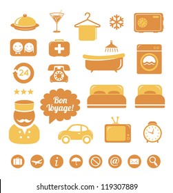 Hotel icons set