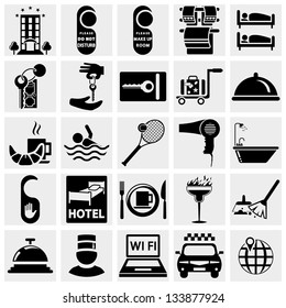 Hotel icons set