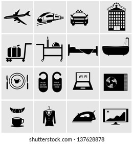 Hotel icons set
