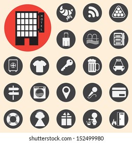 Hotel icons set