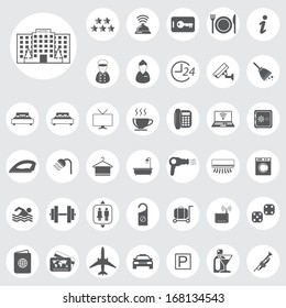 Hotel icons set
