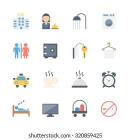hotel icons set